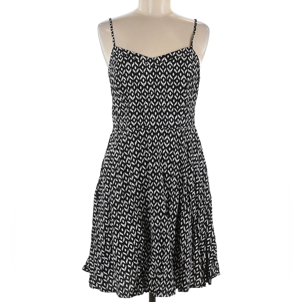 Old Navy Cami Flare Dress XS Black Print
